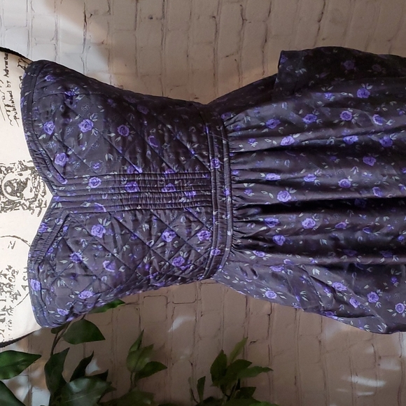 Rebecca Taylor 100% Silk Quilted Floral Dress 12 - Picture 3 of 11